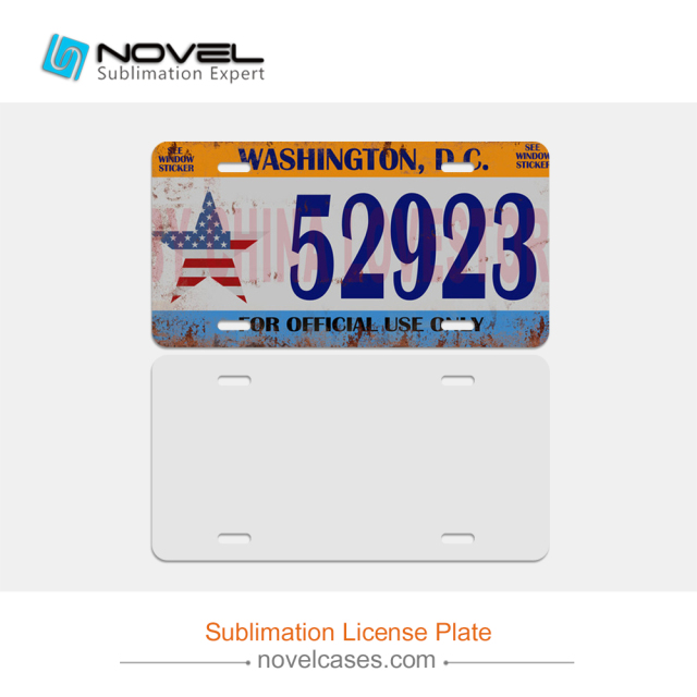 New Sublimation Blank Custom Car Aluminum License Plate