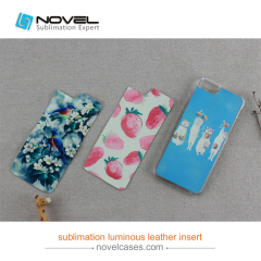 New!!!Sublimation Luminous Leather Insert For iPhone/Sam Popular Models