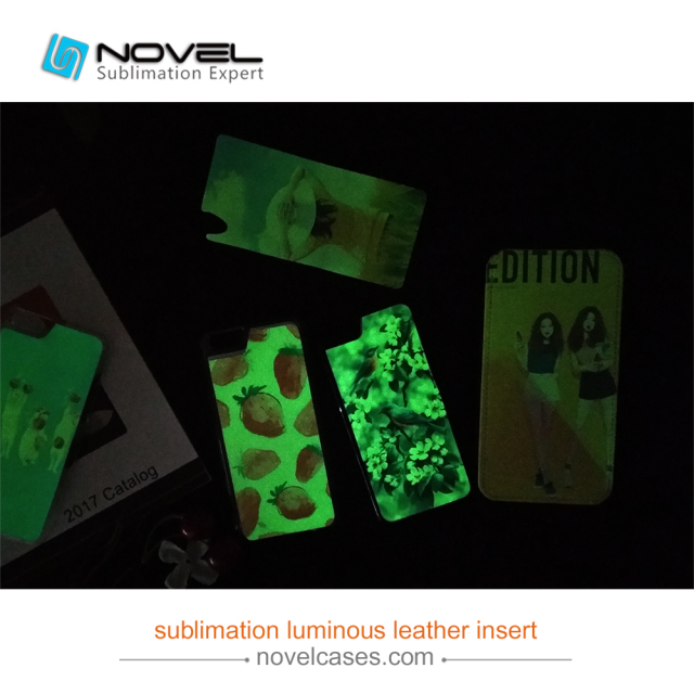 New!!!Sublimation Luminous Leather Insert For iPhone/Sam Popular Models