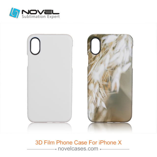 New Sublimation 3D Film All Area Printed Case For iPhone X