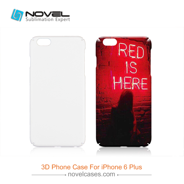 For iPhone 6 Plus New Style Sublimation 3D Plastic Phone Case With Full Edge