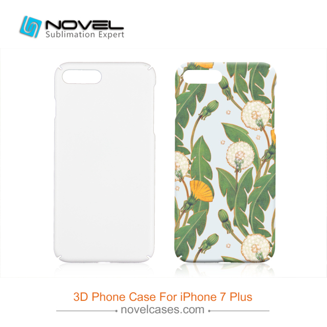 For iPhone 7/8 Plus New Style Sublimation 3D Custom Phone Case With Full Edge