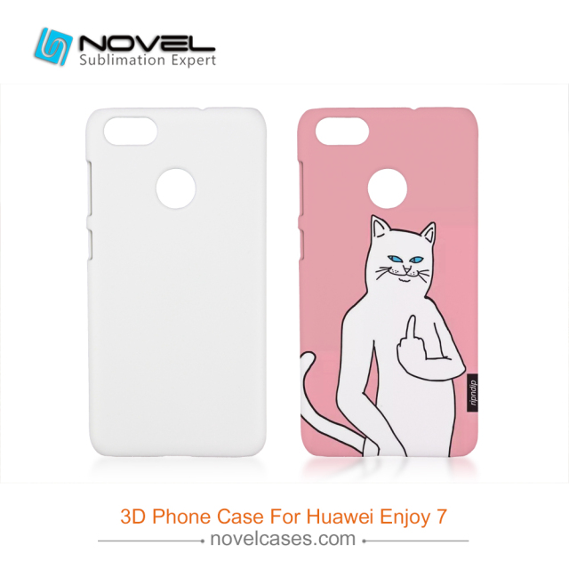 For Huawei Enjoy 7 Sublimation Blank 3D Phone Back Cover