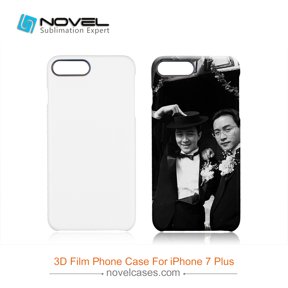 For iPhone 6/7/8,6+7+/8+ Sublimation 3D Film Phone Case With Black Camera Hole