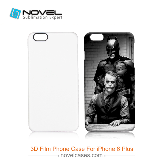 For iPhone 6/7/8,6+7+/8+ Sublimation 3D Film Phone Case With Black Camera Hole