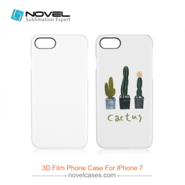 For iPhone 6/7/8,6+7+/8+ Sublimation 3D Film Phone Case With Black Camera Hole