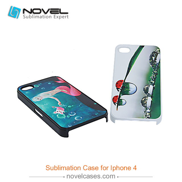 For iPhone 4/4S Sublimation Blank 2D Plastic Colorful Smartphone Shell Back Cover