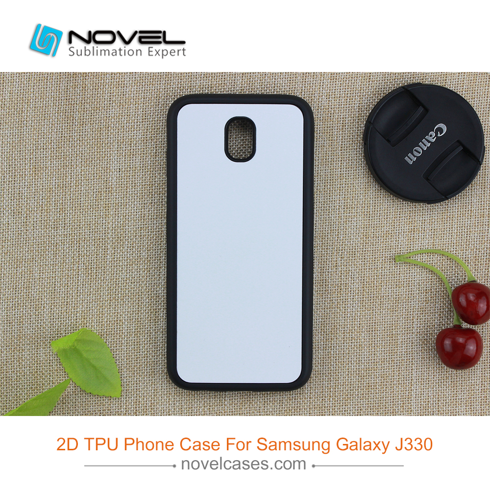 For Galaxy J3 2017 Europe Version(J330) Sublimation 2D Silicone Soft Phone Shell Back Cover