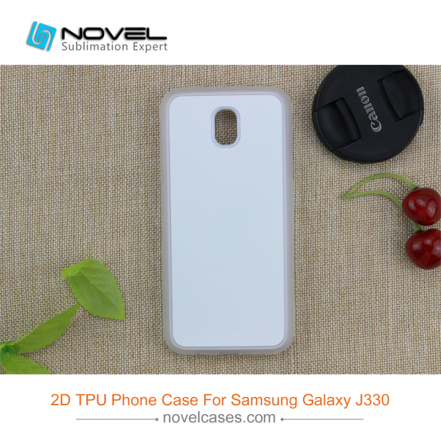 For Galaxy J3 2017 Europe Version(J330) Sublimation 2D Silicone Soft Phone Shell Back Cover