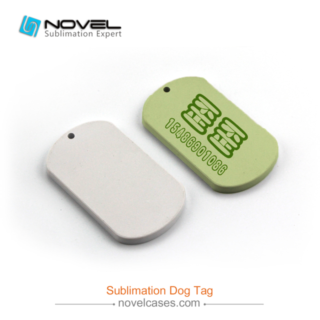 New Sublimation Printable Polymer Oval Dog Tag,5.8*3.3cm