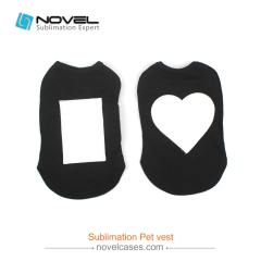 New Custom Sublimation Black Pet Vest Lovely Pet Clothes