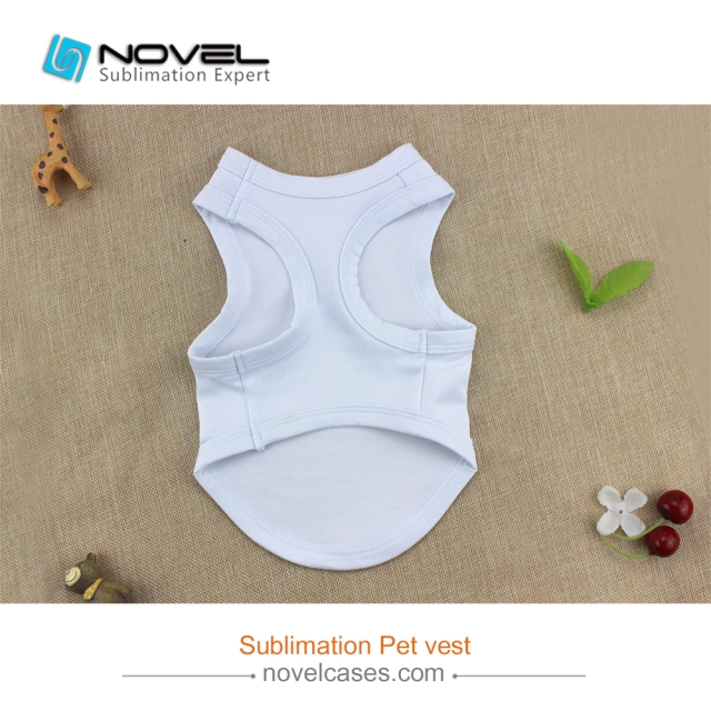 Custom Sublimation Blank White Polyester Pet Clothes/Vest