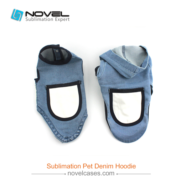 New Custom Sublimation Pet Denim Waistcoat/Hoodie