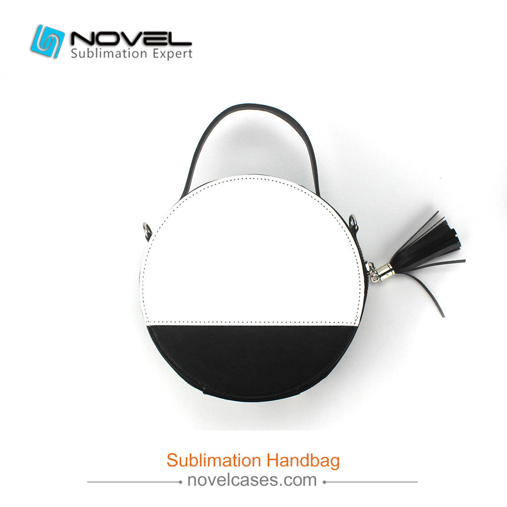 Popular Sublimation Blank Round Cosmetic Bag with Belt