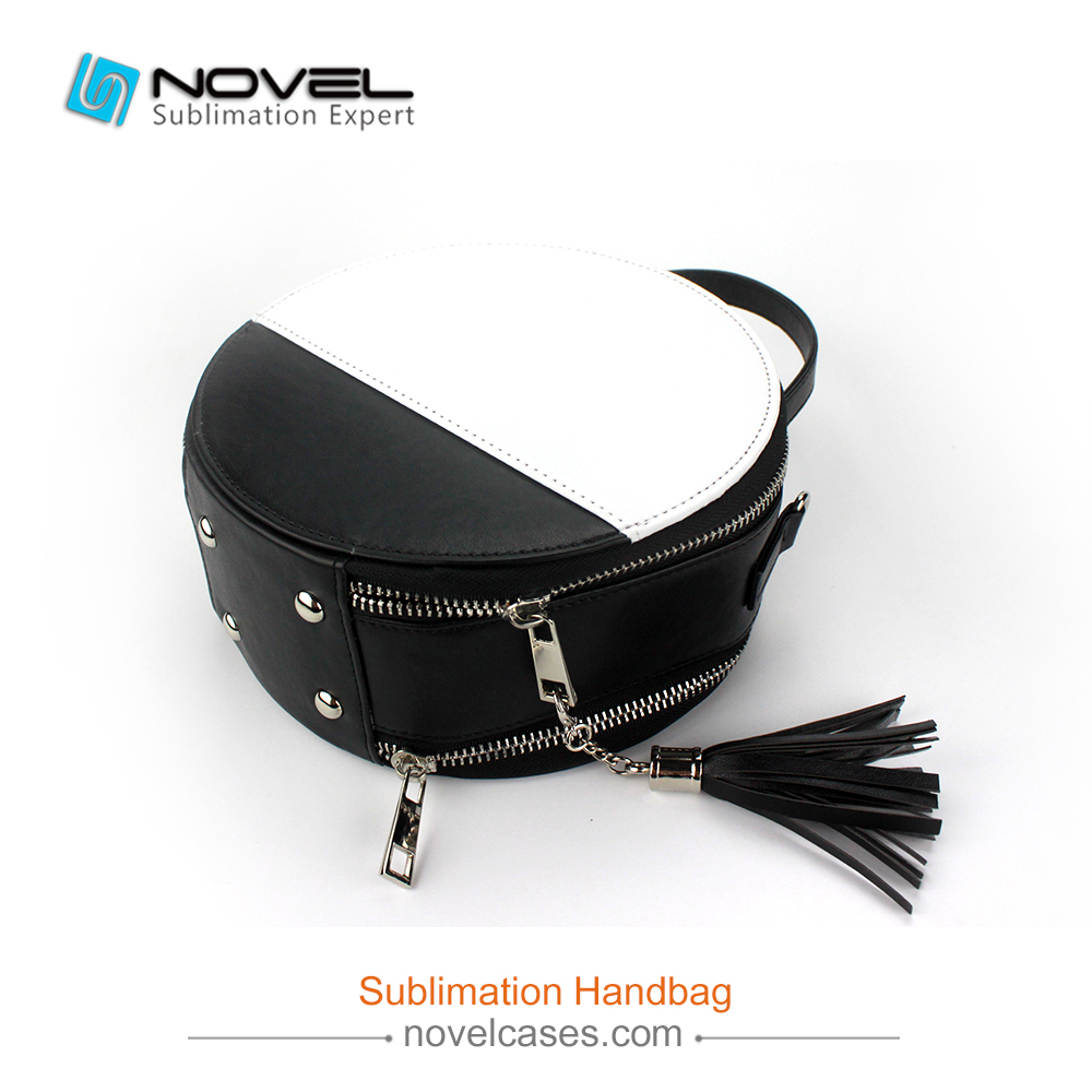 Popular Sublimation Blank Round Cosmetic Bag with Belt