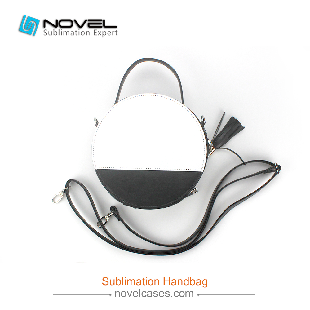 Popular Sublimation Blank Round Cosmetic Bag with Belt