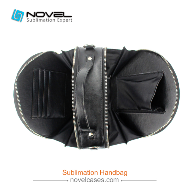 Popular Sublimation Blank Round Cosmetic Bag with Belt
