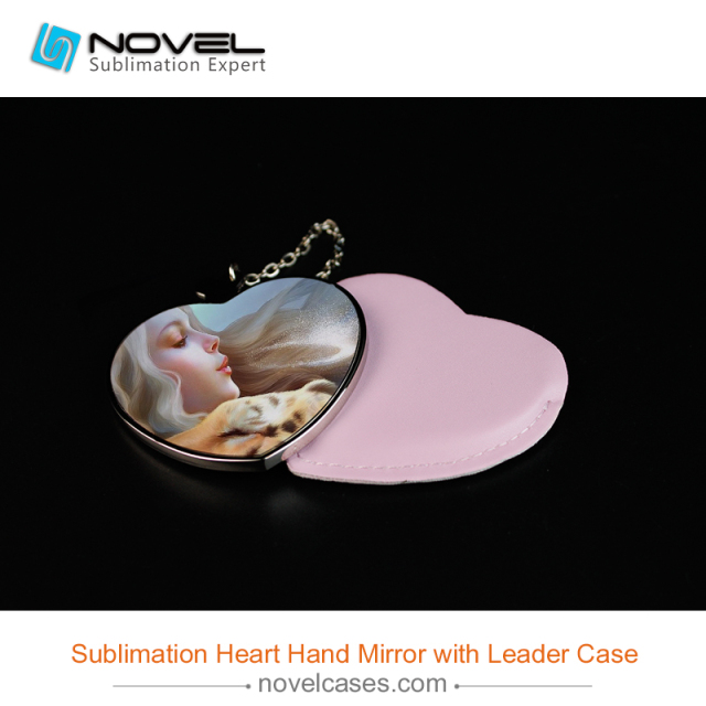 Popular Fashion Sublimation Blank Mirror With Leather Cover With 5 Shapes