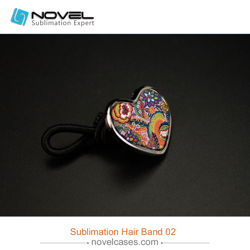 DYE Sublimation Blank Hair Rope--Heart Shaped