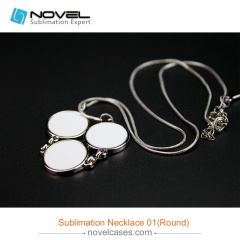 Popular Sublimation Blank Necklace--3pcs Round Shaped