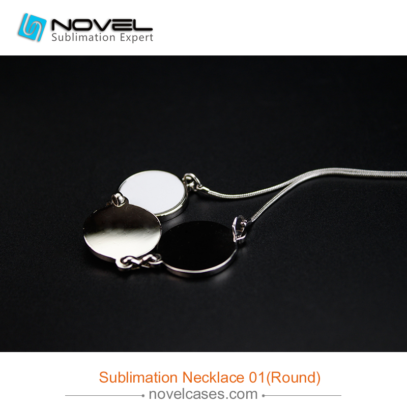 Popular Sublimation Blank Necklace--3pcs Round Shaped