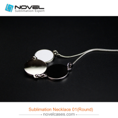 Popular Sublimation Blank Necklace--3pcs Round Shaped