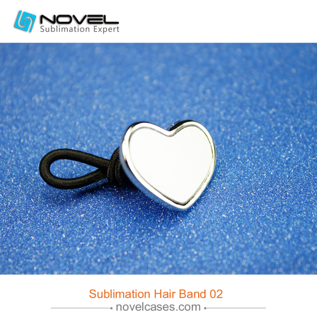 DYE Sublimation Blank Hair Rope--Heart Shaped