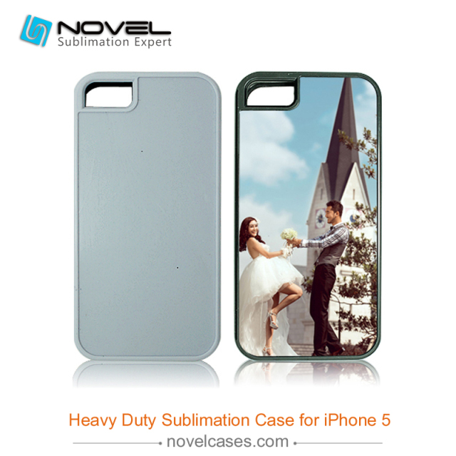 For iPhone 5/5S/SE Sublimation Blank 2D 2IN1 Phone Case