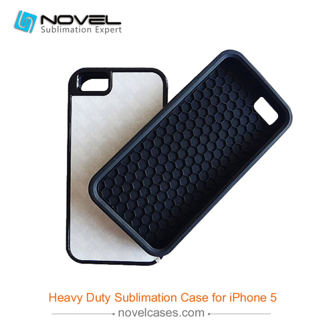 For iPhone 5/5S/SE Sublimation Blank 2D 2IN1 Phone Case