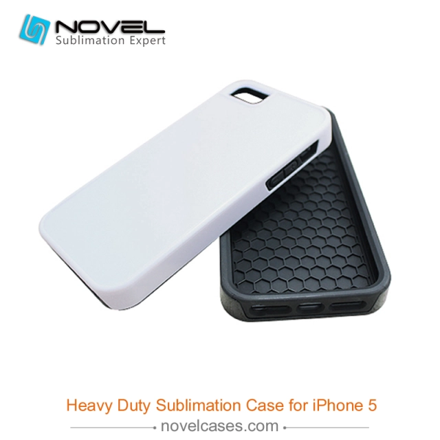 For iPhone 5/5S/SE Sublimation Blank 2D 2IN1 Phone Case