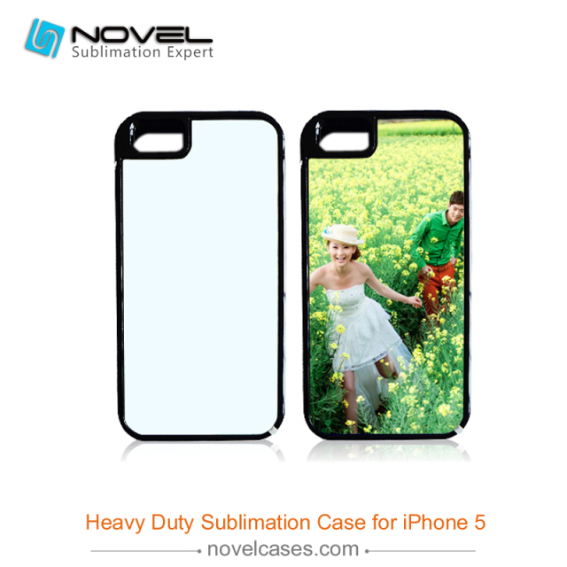 For iPhone 5/5S/SE Sublimation Blank 2D 2IN1 Phone Case