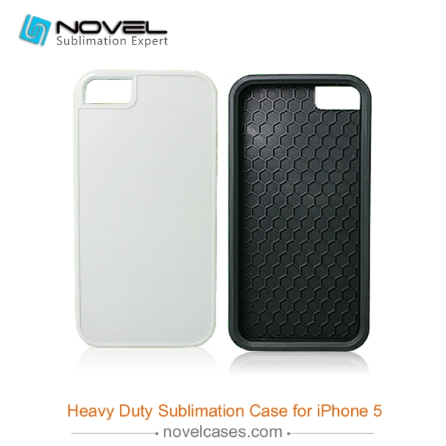 For iPhone 5/5S/SE Sublimation Blank 2D 2IN1 Phone Case