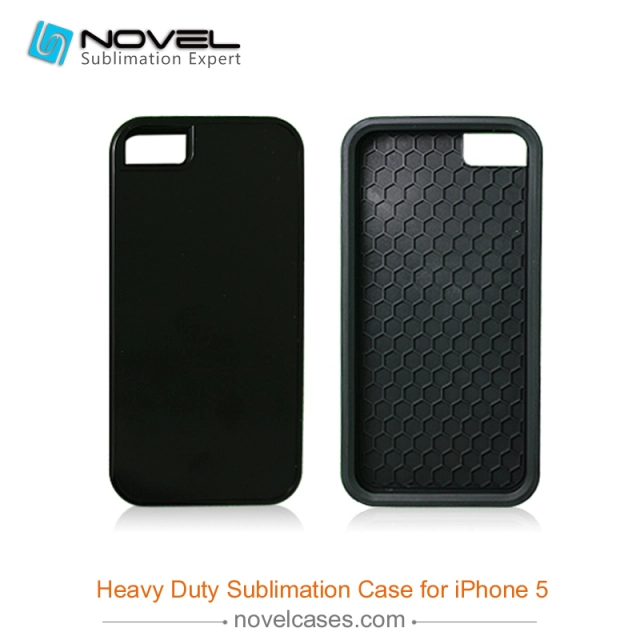 For iPhone 5/5S/SE Sublimation Blank 2D 2IN1 Phone Case