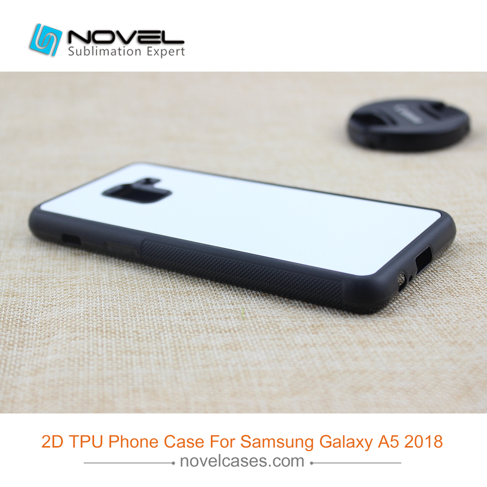 For Galaxy A8 2018 Custom Subliamtion Blank 2D Rubber Silicone Smartphone Case