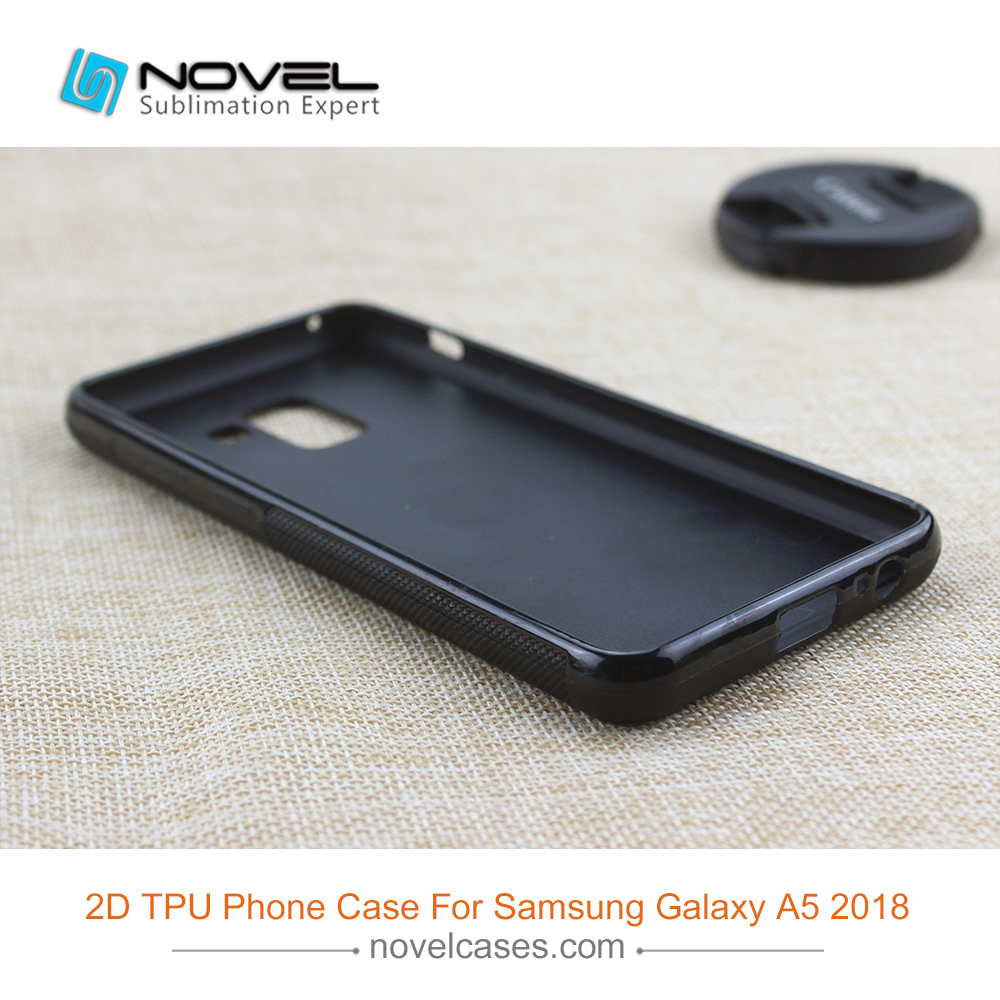 For Galaxy A8 2018 Custom Subliamtion Blank 2D Rubber Silicone Smartphone Case