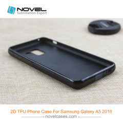 For Galaxy A8 2018 Custom Subliamtion Blank 2D Rubber Silicone Smartphone Case