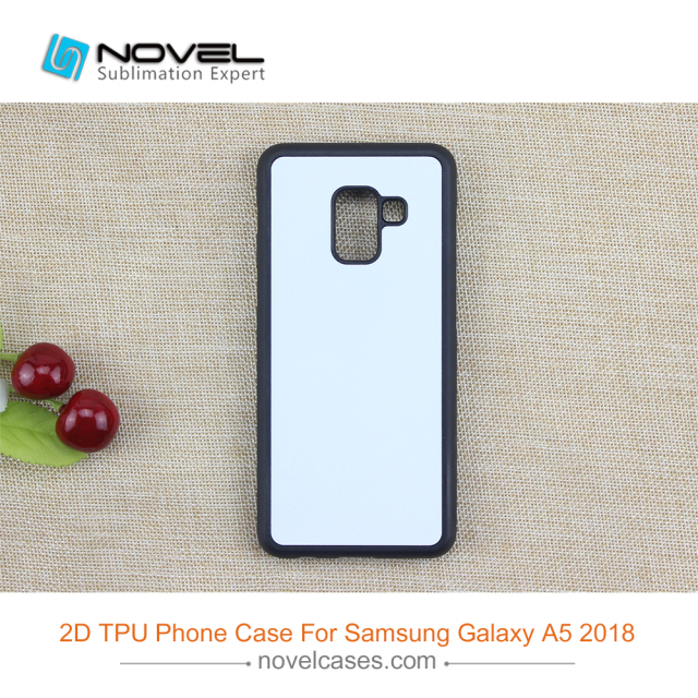 For Galaxy A8 2018 Custom Subliamtion Blank 2D Rubber Silicone Smartphone Case
