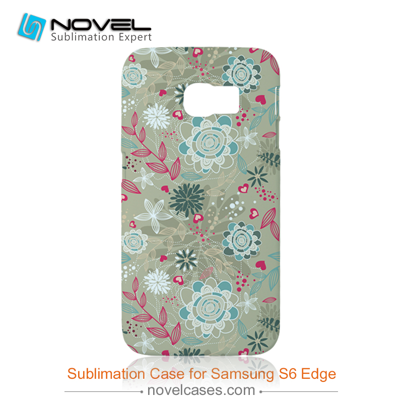 For Galaxy S6 Edge Sublimation Blank 3D Plastic Phone Case