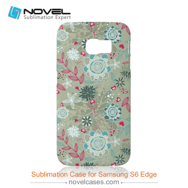 For Galaxy S6 Edge Sublimation Blank 3D Plastic Phone Case