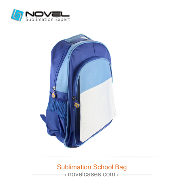 New!!!Sublimation Blank Kid Backpack Custom School Bag-Blue Big Size