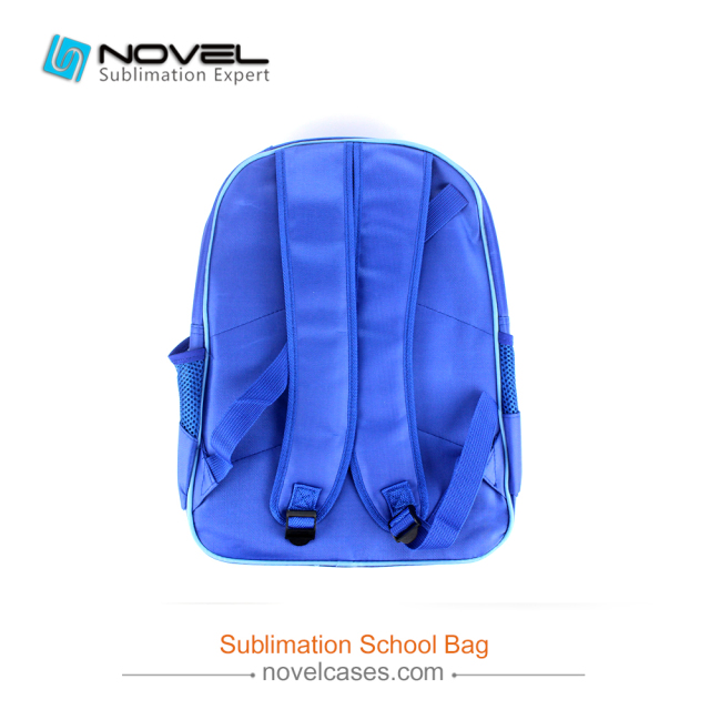 New!!!Sublimation Blank Kid Backpack Custom School Bag-Blue Big Size