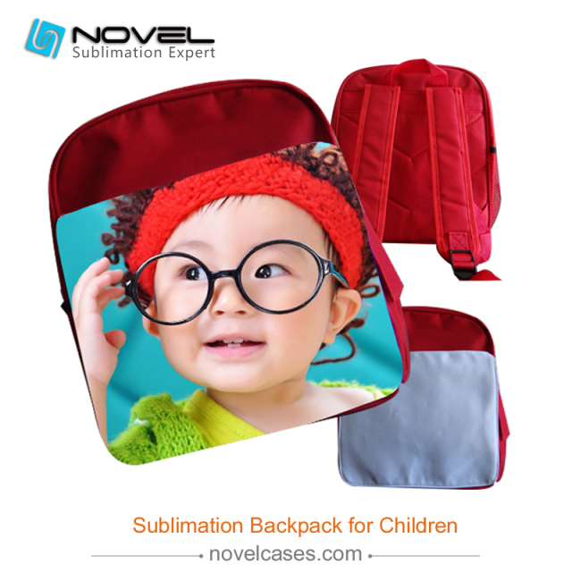 Kid Sublimation Backpack--Red