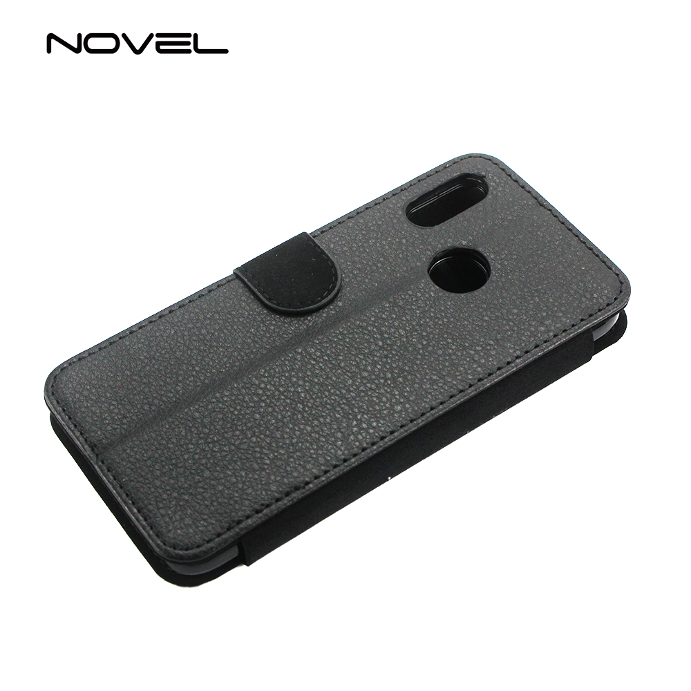 For Huawei P20 Lite Sublimation Blank Canvas Flip Leather Phone Case
