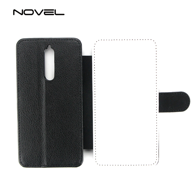 For Nokia 8 Sublimation Blank Canvas Leather Flip Phone Case