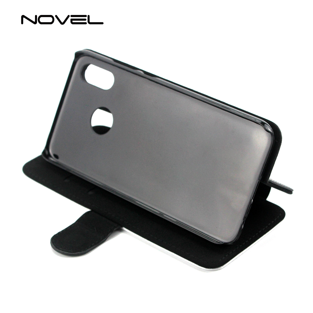 For Huawei P20 Lite Sublimation Blank Canvas Flip Leather Phone Case