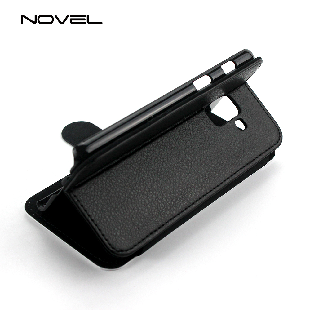 For Galaxy A8 2018 Sublimation PU Leather Blank Flip Phone Case