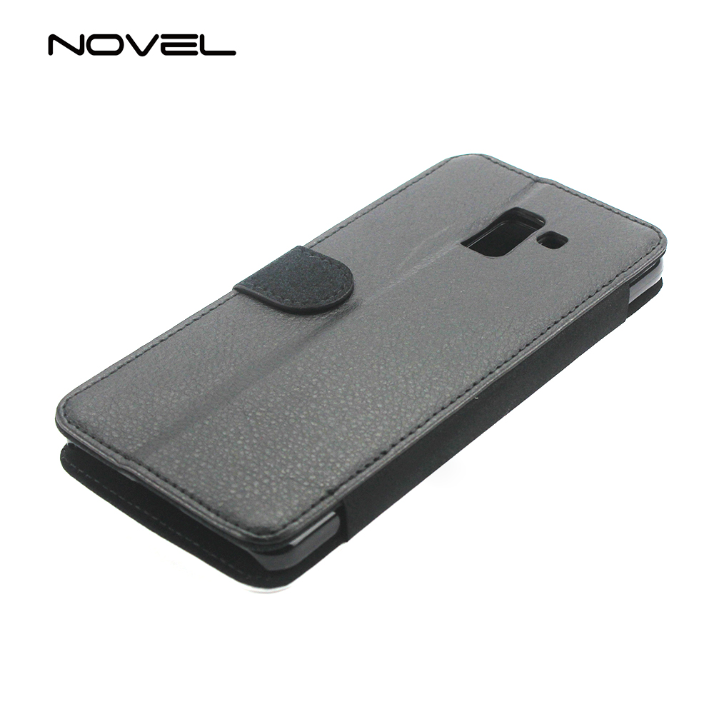 For Galaxy A8 Plus 2018 Blank Sublimation PU Leather Phone Case