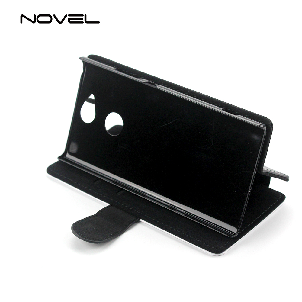 For Sony XA2 DIY Sublimation Blank Phone Wallet Flip Leather Case