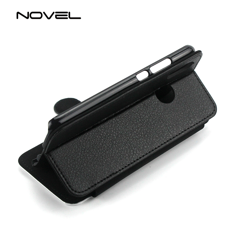 For Huawei P20 Lite Sublimation Blank Canvas Flip Leather Phone Case