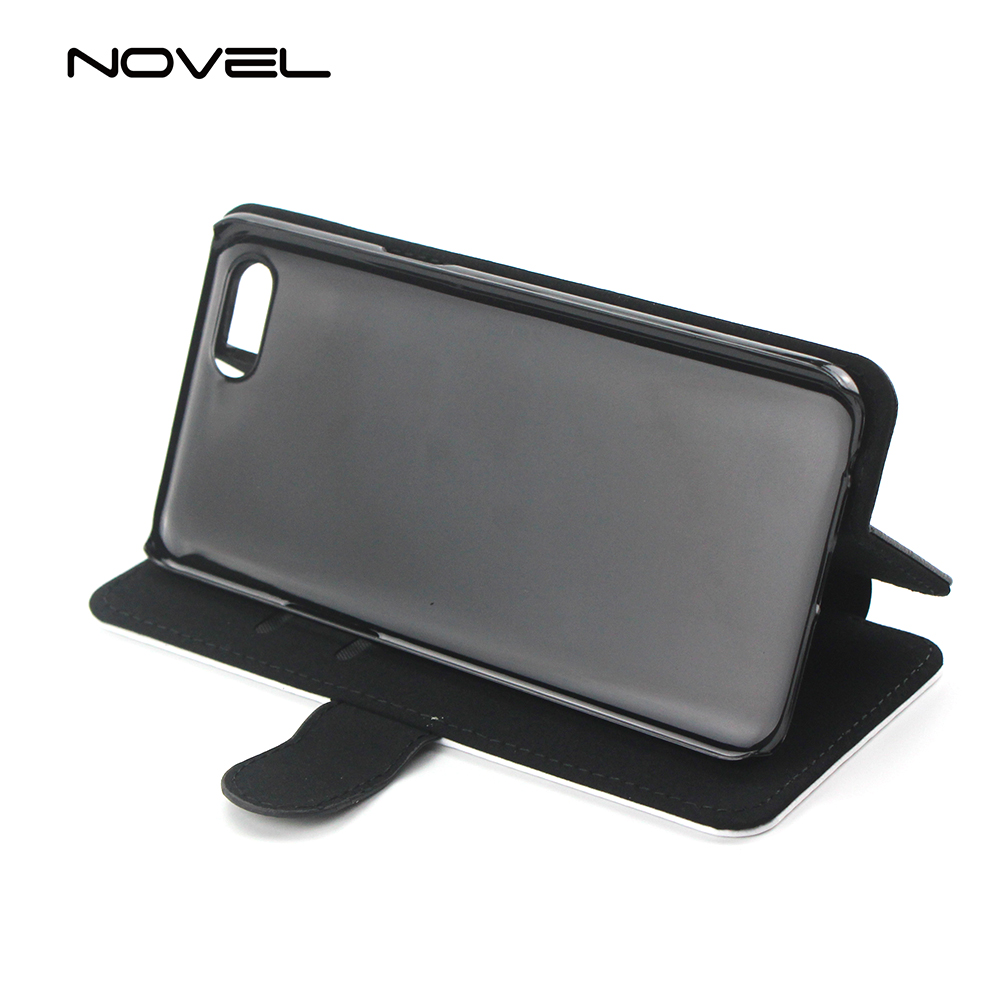 For OPPO A83 Blank Sublimation PU Leather Phone Case With Card Holder